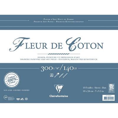 Clairefontaine Fleur De Cotton Çok Amaçlı Blok 300g 10 Yaprak 18x24cm