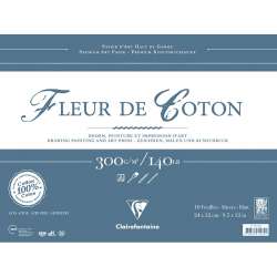 Clairefontaine - Clairefontaine Fleur De Cotton Çok Amaçlı Blok 300g 10 Yaprak 24x32cm