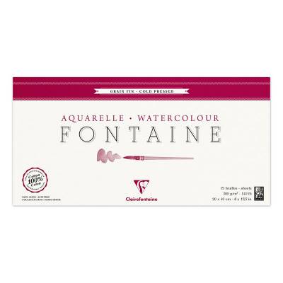 Clairefontaine Fontaine Cold Pressed Sulu Boya Bloğu 300g 10 Yaprak 20x40