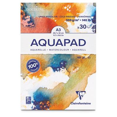 Clairefontaine Goldline Aquapad Cold Pressed Sulu Boya Blok 300g A3