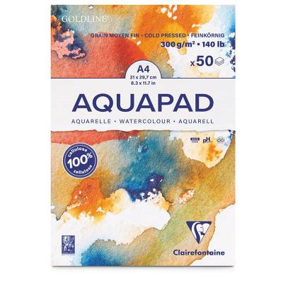 Clairefontaine Goldline Aquapad Cold Pressed Sulu Boya Blok 300g A4