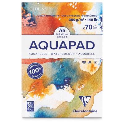 Clairefontaine Goldline Aquapad Cold Pressed Sulu Boya Blok 300g A5