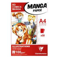 Clairefontaine - Clairefontaine Manga Paper 100g 50 Yaprak A4
