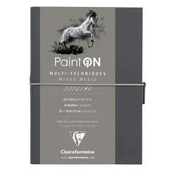 Clairefontaine - Clairefontaine Paint On Mixed Media Gri Blok A5 250g 32 Yaprak