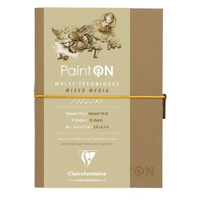 Clairefontaine Paint On Mixed Media Naturel Blok A5 250g 32 Yaprak