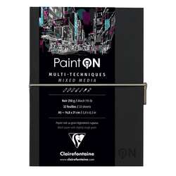 Clairefontaine - Clairefontaine Paint On Mixed Media Siyah Blok A5 250g 32 Yaprak