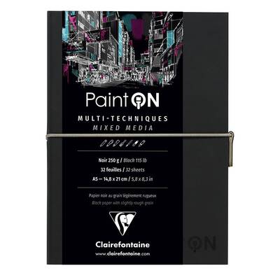 Clairefontaine Paint On Mixed Media Siyah Blok A5 250g 32 Yaprak