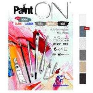 Clairefontaine Paint On Multi-techniques 6 Renk 24 Yaprak 250g A3
