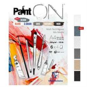 Clairefontaine Paint On Multi-techniques 6 Renk 24 Yaprak 250g A4