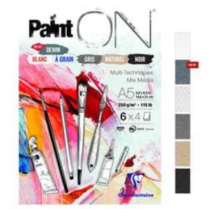 Clairefontaine Paint On Multi-techniques 6 Renk 24 Yaprak 250g A5