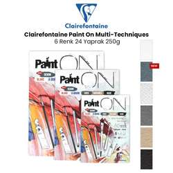 Clairefontaine - Clairefontaine Paint On Multi-Techniques 6 Renk 24 Yaprak 250g