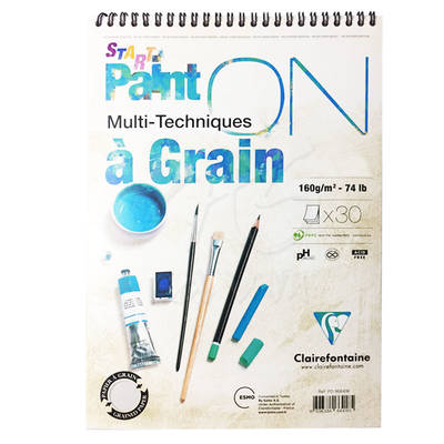 Clairefontaine Paint On Starter Teknik Blok Spiralli 160g 25x35