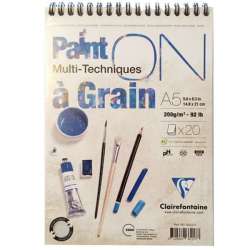 Clairefontaine - Clairefontaine Paint On Teknik Blok Spiralli 200g A5