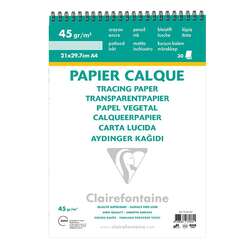 Clairefontaine - Clairefontaine Tracing Paper Spiralli 30 Yaprak 45g 21x29.7cm