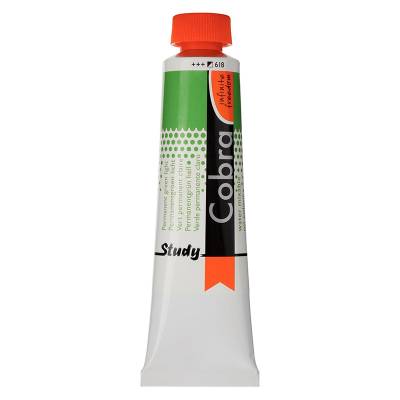 Cobra Su Bazlı Yağlı Boya 40ml 618 Permanent Green Light
