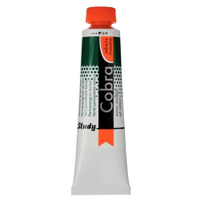 Cobra Su Bazlı Yağlı Boya 40ml 619 Permanent Green D