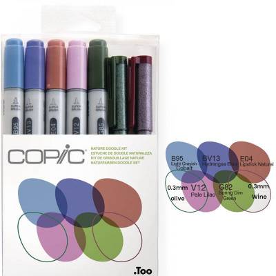 Copic Ciao Marker 5+2 Set Nature Doodle Kit