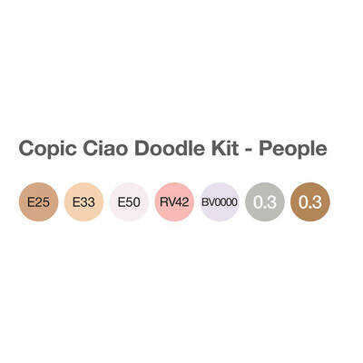 Copic Ciao Marker 5+2 Set People Doodle Kit