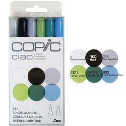 Copic - Copic Ciao Marker 6lı Set Sea