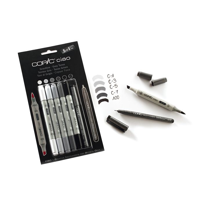 Copic Ciao Marker Set 5+1 Cool Grey Tones