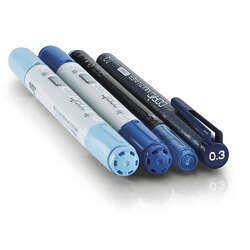 Copic - Copic Doodle Pack 4lü Set Blue (1)