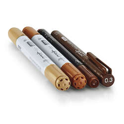 Copic - Copic Doodle Pack 4lü Set Brown (1)