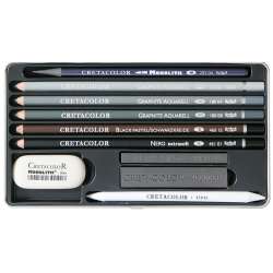 Cretacolor Artino Graphite Eskiz Seti 10lu Metal Kutu 40021 - 3