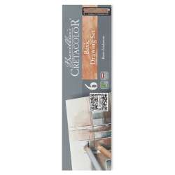 Cretacolor - Cretacolor Basic Drawing Set Temel Çizim Kalemleri 6lı Metal Kutu 40006