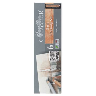 Cretacolor Basic Drawing Set Temel Çizim Kalemleri 6lı Metal Kutu 40006