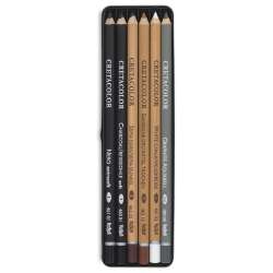 Cretacolor - Cretacolor Basic Drawing Set Temel Çizim Kalemleri 6lı Metal Kutu 40006 (1)