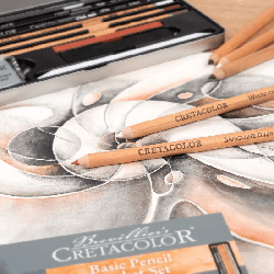 Cretacolor Basic Drawing Set Temel Çizim Kalemleri 6lı Metal Kutu 40006 - 3