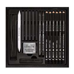 Cretacolor Black Box Premium Karakalem Çizim Seti Ahşap Kutu 20li 46040 - 3