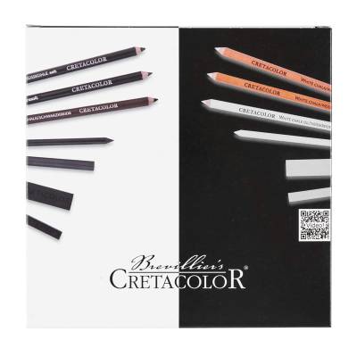 Cretacolor Black & White Drawing Set Premium Çizim Seti Ahşap Kutu 25li 40025