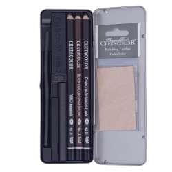 Cretacolor Chacoal Drawing Set Kömür Çizim Seti 8li Metal Kutu 46008 - 3