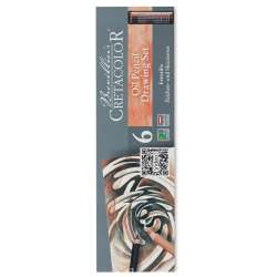 Cretacolor - Cretacolor Oil Pencils Drawing Set Yağlı Çizim Kalemleri 6lı Metal Kutu 40007