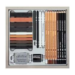 Cretacolor Passion Box Drawing Set Premium Çizim Seti Ahşap Kutu 25li 40041 - 3