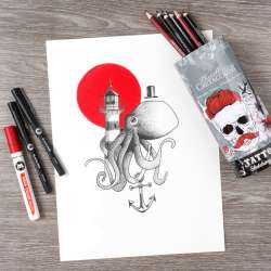 Cretacolor Tattoo Dövme Çizim Seti 14lü 40083 - 3