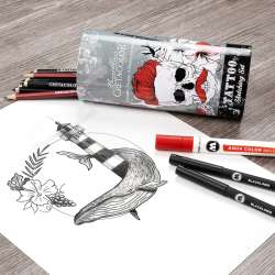 Cretacolor Tattoo Dövme Çizim Seti 14lü 40083 - 4