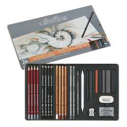 Cretacolor - Cretacolor Teachers Choice Advanced Drawing Set Profesyonel Çizim Seti Metal Kutu 27 Parça 40042