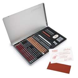Cretacolor Teachers Choice Advanced Drawing Set Profesyonel Çizim Seti Metal Kutu 27 Parça 40042 - 4