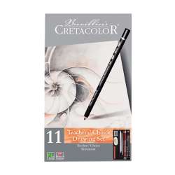 Cretacolor - Cretacolor Teachers Choice Beginner Drawing Set Temel Çizim Seti Metal Kutu 11li 40033 (1)