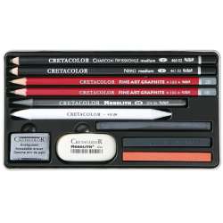 Cretacolor Teachers Choice Beginner Drawing Set Temel Çizim Seti Metal Kutu 11li 40033 - 3