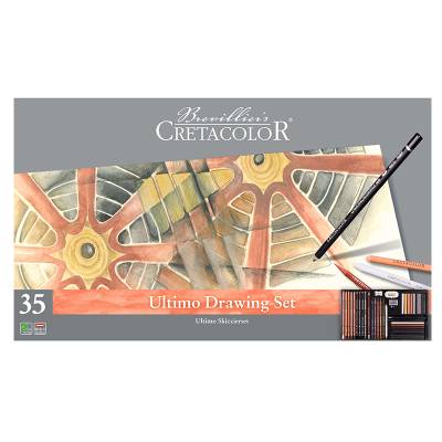 Cretacolor Ultimo Drawing Set Premium Çizim Seti Metal Kutu 35li 40057