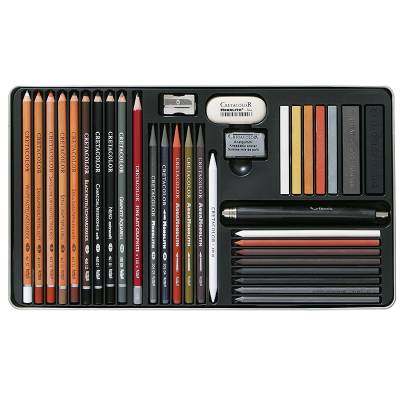 Cretacolor Ultimo Drawing Set Premium Çizim Seti Metal Kutu 35li 40057