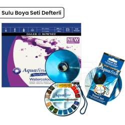 Daler Rowney - Daler Rowney Aquafine 18li Sulu Boya Seti Defterli