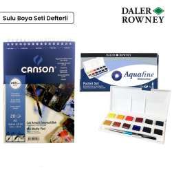 Daler Rowney - Daler Rowney Aquafine Pocket Set 12li Defterli S-2