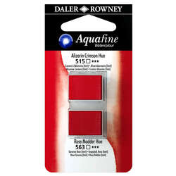 Daler Rowney - Daler Rowney Aquafine Sulu Boya Tablet 2li Alizarin Crimson-Rose Madder