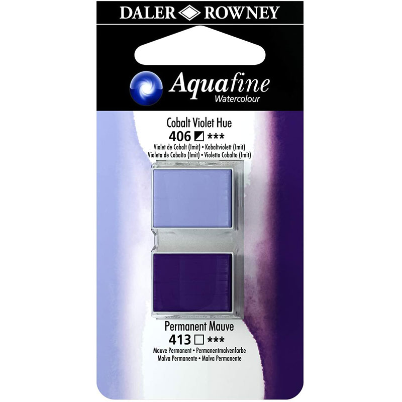 Daler Rowney Aquafine Sulu Boya Tablet 2li Cobalt Violet-mauve