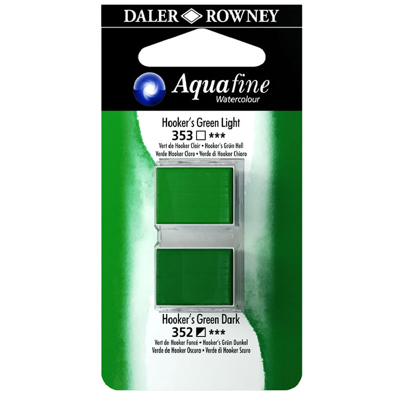 Daler Rowney Aquafine Sulu Boya Tablet 2li Hookers Green Light-hokkers Green Dark