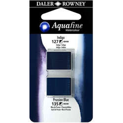 Daler Rowney - Daler Rowney Aquafine Sulu Boya Tablet 2li Indigo-Prussian Blue